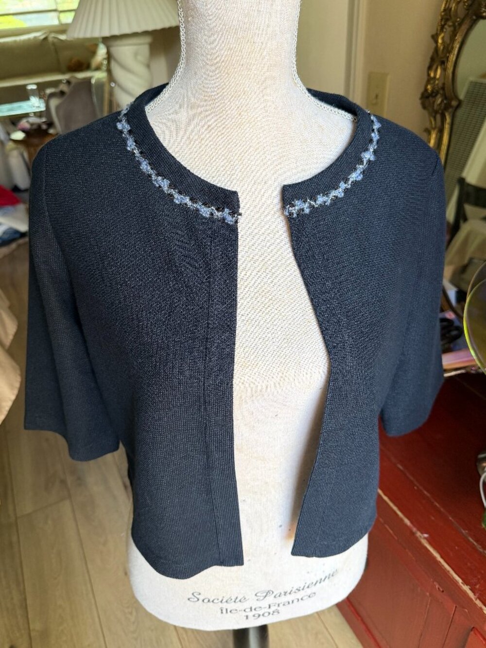 G2000 Designer Cardigan Quiet Luxury Minimalist Knit Sweater NWT